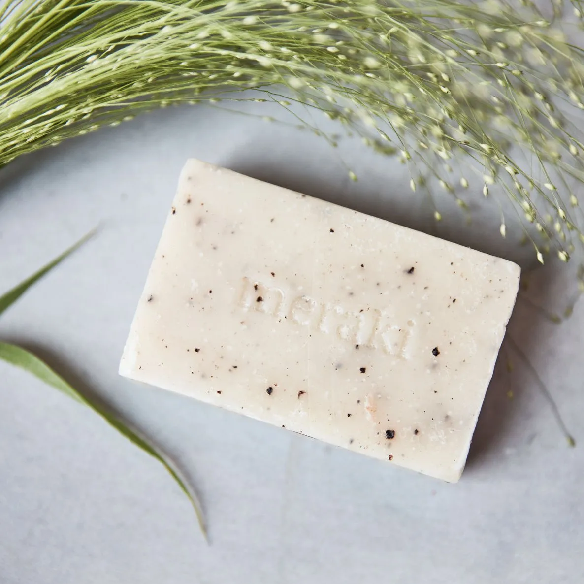 Meraki bar handsoap, sesame scrub Meraki