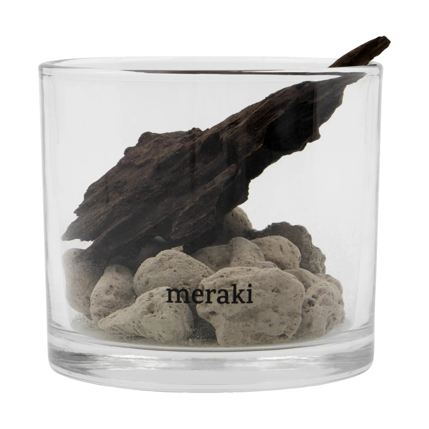 Meraki diffuser lava stone and wood, Black Meraki