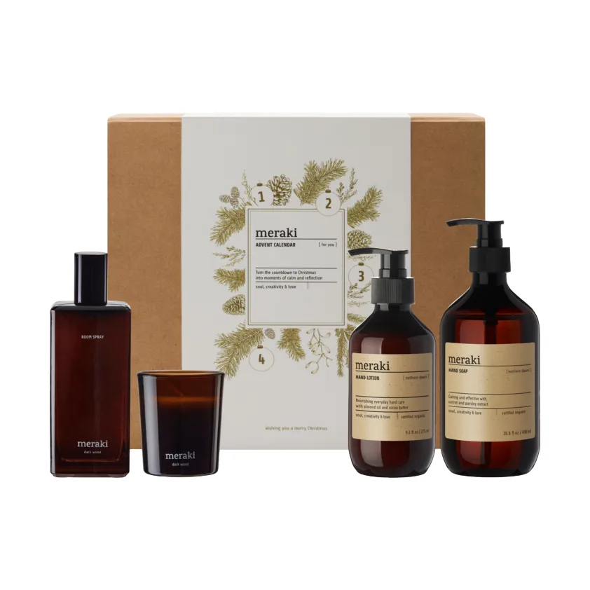 Meraki Gift Set Advent Calendar, Dark wood, Northern dawn Meraki