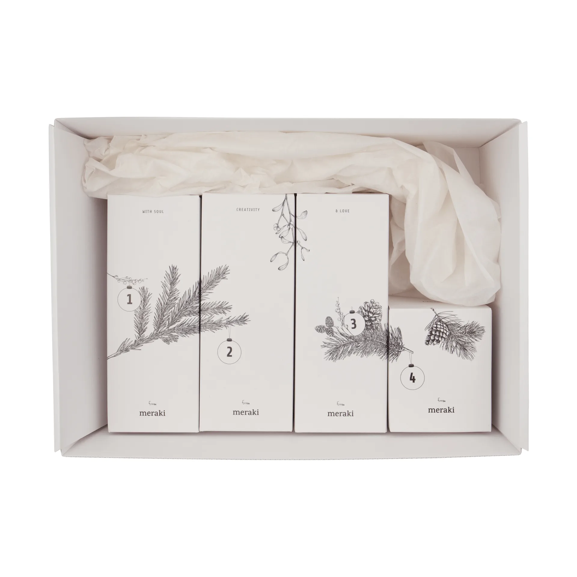 Meraki Gift Set Advent Calendar, Meadow bliss, Silent amber Meraki
