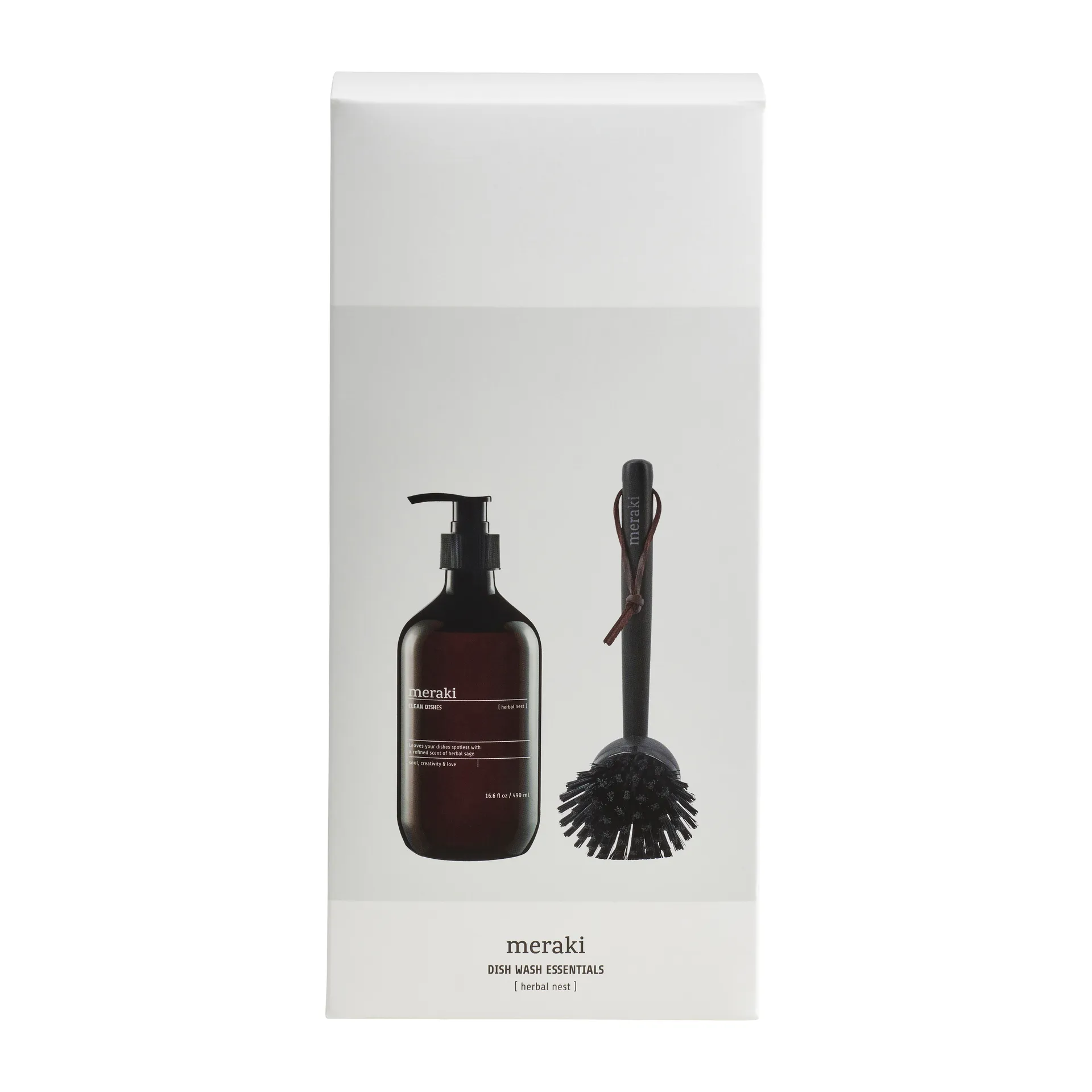 Meraki gift set dish soap and dish brush, Herbal nest Meraki