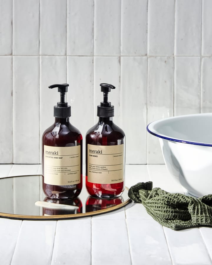 Meraki gift set hand soap and dish soap, Exfoliating Northern star, Blossom breeze Meraki