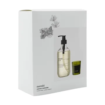 Meraki gift set hand soap and scented candle - Winter whisp, winter woods - Meraki