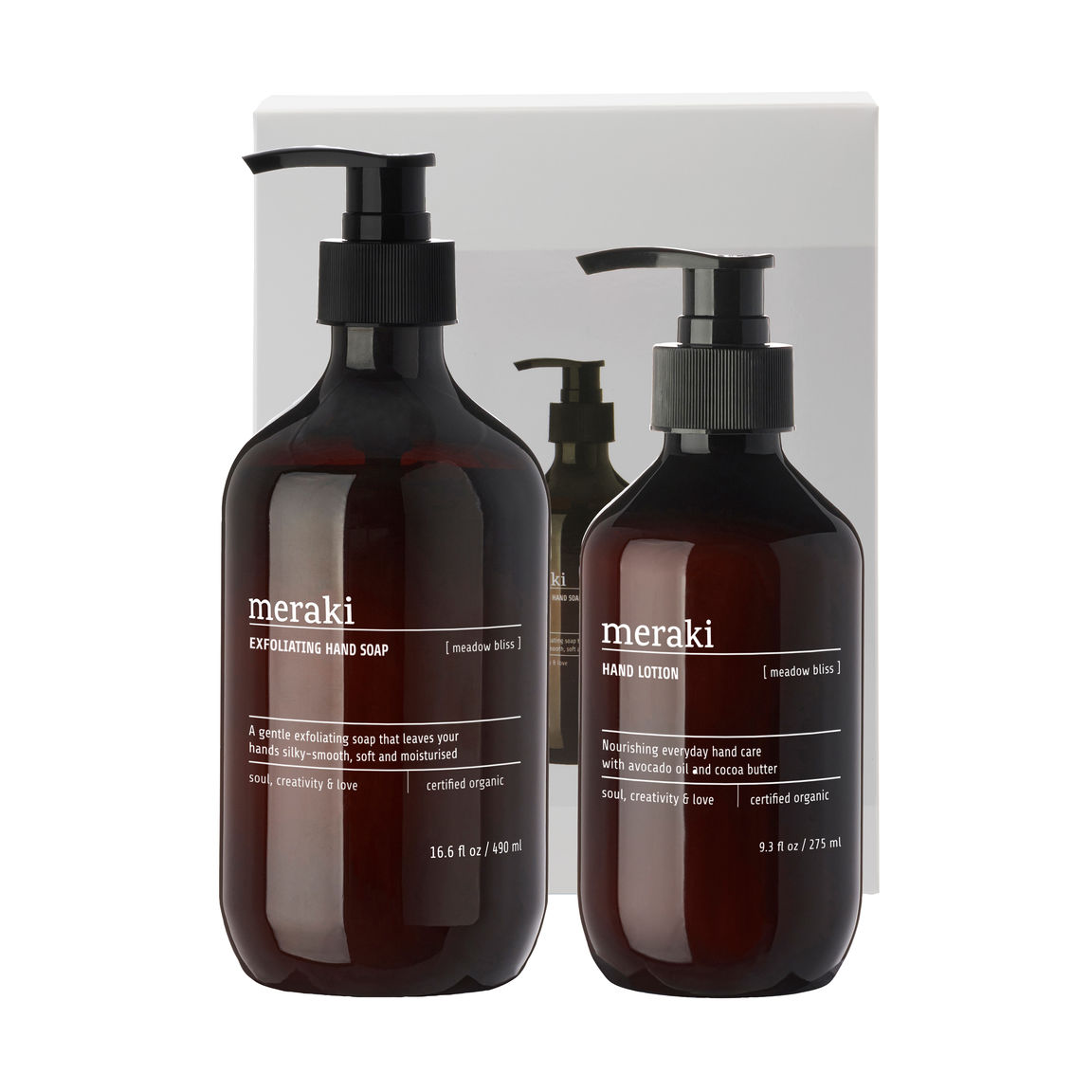 Meraki gift set hand soap with hand lotion Meadow bliss