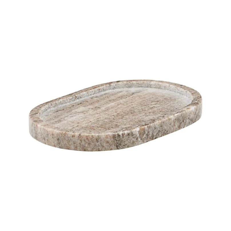 Meraki oval tray beige 12.5x19.5 cm | Scandinavian Design | Trays | Beige