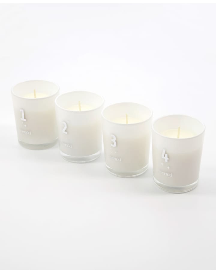 Meraki scented advent candles 4-pack - Frozen meadow - Meraki