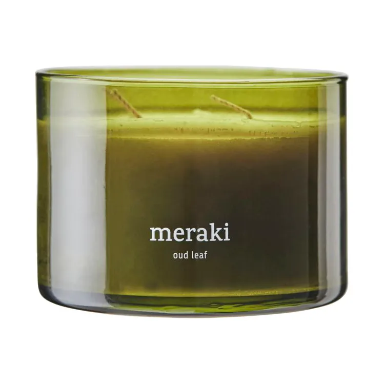 Meraki scented candle, 60 hours Oud leaf | Scandinavian Design | Scented candles & diffusers | Green