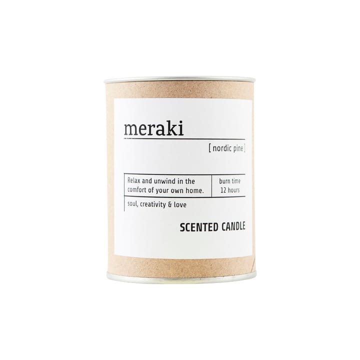 Meraki scented candle brown glass 12 hours - nordic pine - Meraki