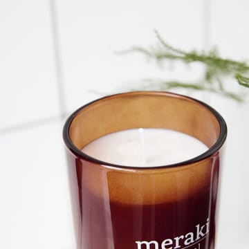 Meraki scented candle brown glass 12 hours - scandinavian garden - Meraki