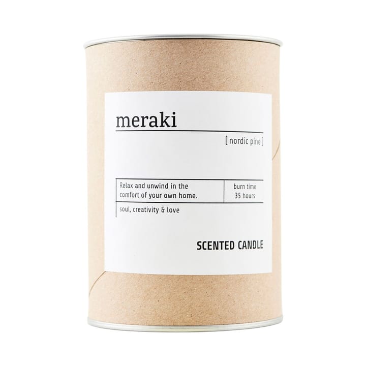 Meraki scented candle brown glass 35 hours - nordic pine - Meraki