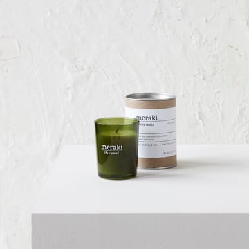 Meraki scented candle green glass 12 hours - fig-apricot - Meraki