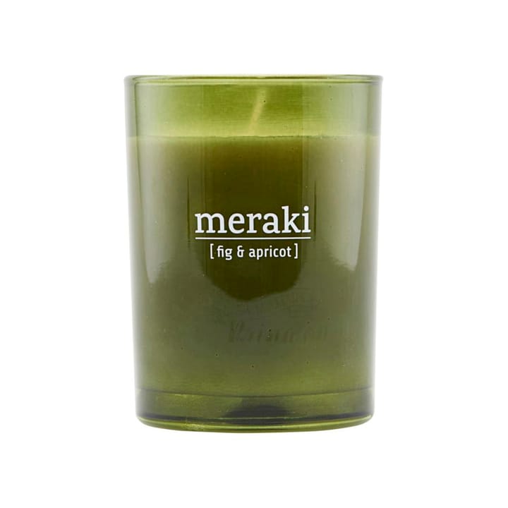Meraki scented candle green glass 35 hours - fig-apricot - Meraki