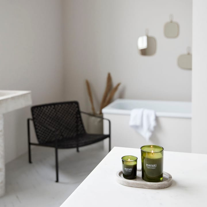 Meraki scented candle green glass 35 hours - green herbal - Meraki
