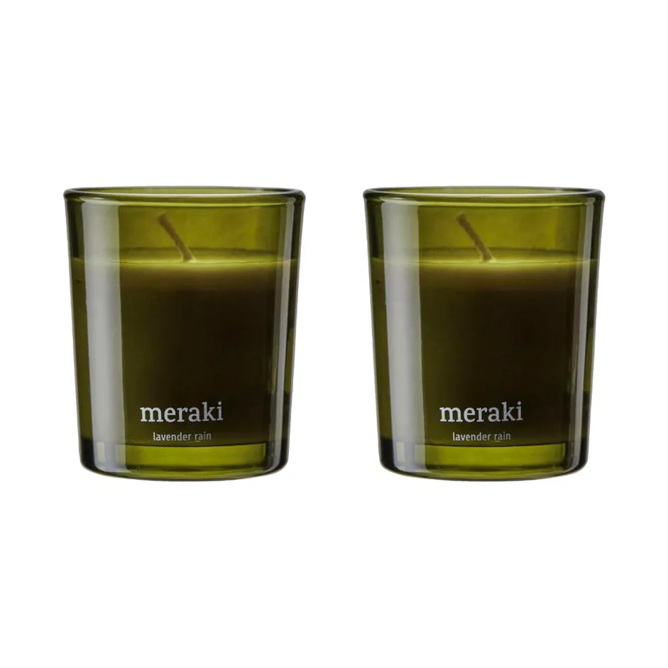 Meraki scented candles 12 hours 2-pack Lavender rain