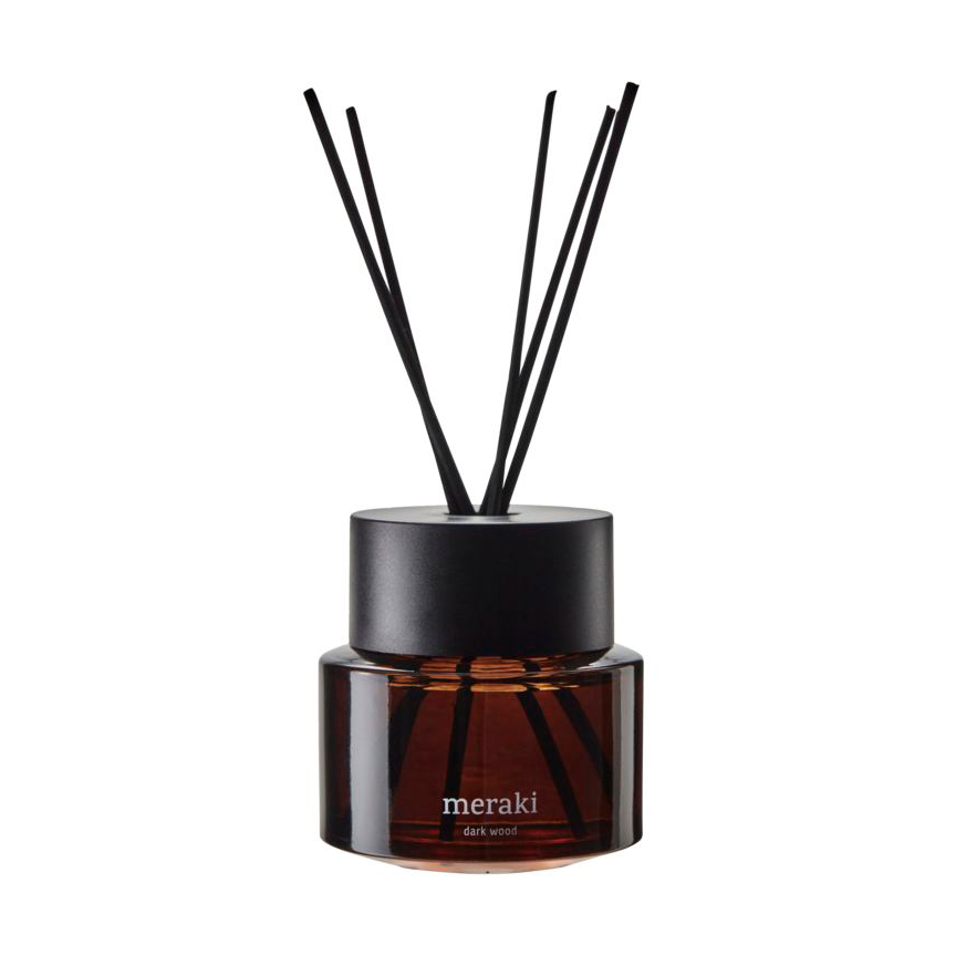 Meraki Scented Sticks 100 ml Dark wood | Scandinavian Design | Scented candles & diffusers | Brown