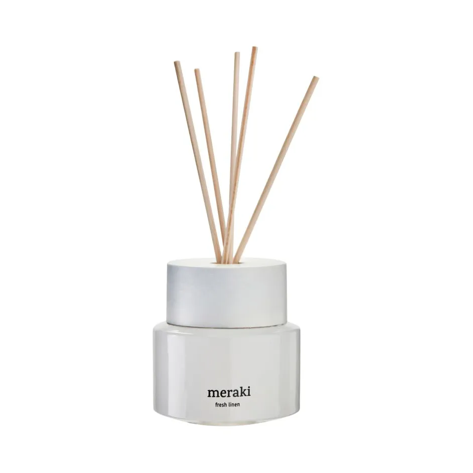 Meraki Scented Sticks 100 ml Fresh linen | Scandinavian Design | Scented candles & diffusers | White