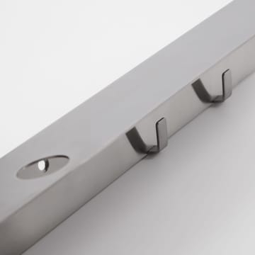 Meraki shelf with bottle hanger and hook - Brushed steel - Meraki