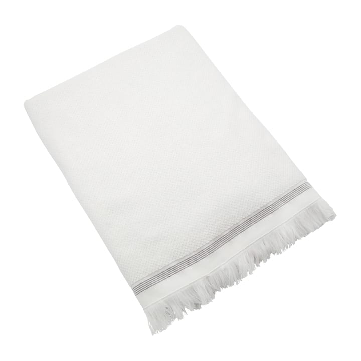 Meraki towel white with grey streck - 100x180 cm - Meraki