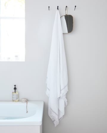 Meraki towel white with grey streck - 100x180 cm - Meraki