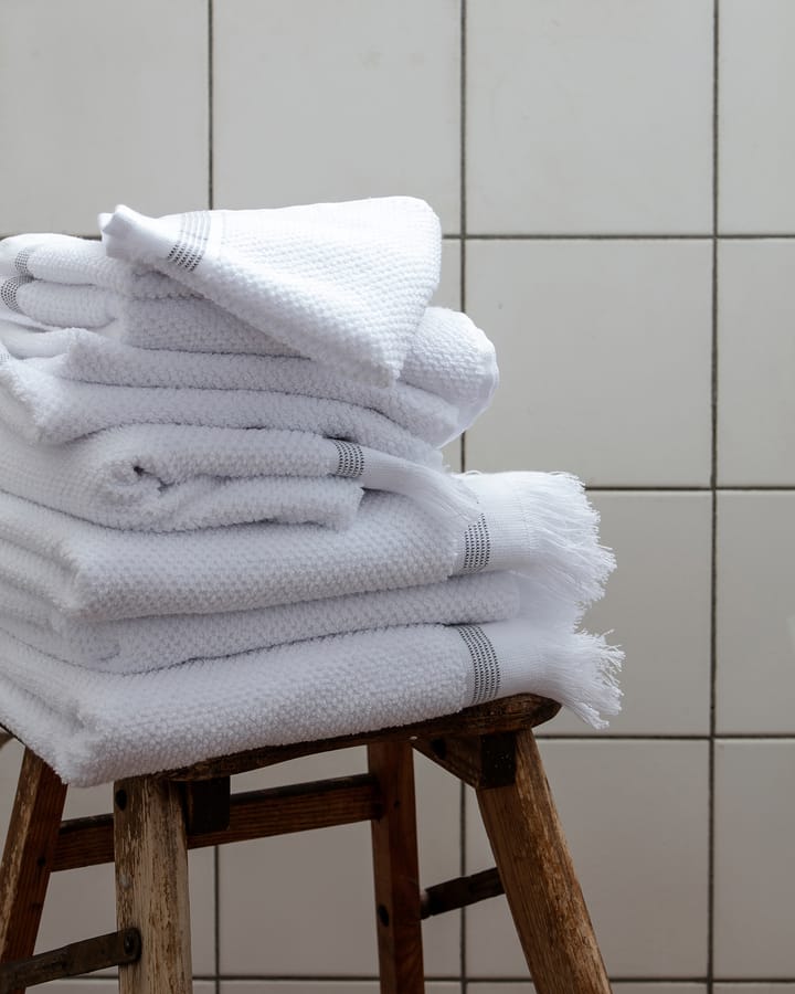 Meraki towel white with grey streck 3-pack, 30x30 cm Meraki