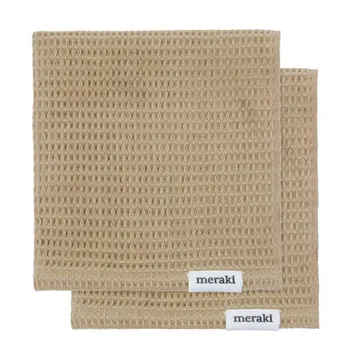 Pumila tea towel 30x30 cm 2-pack - Safari - Meraki