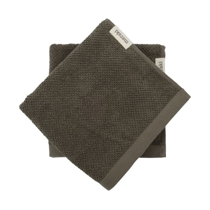 Solid towel 50x100 cm 2-pack - Army - Meraki