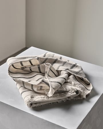 True bath towel - Off-White-black, 70x140 cm - Meraki