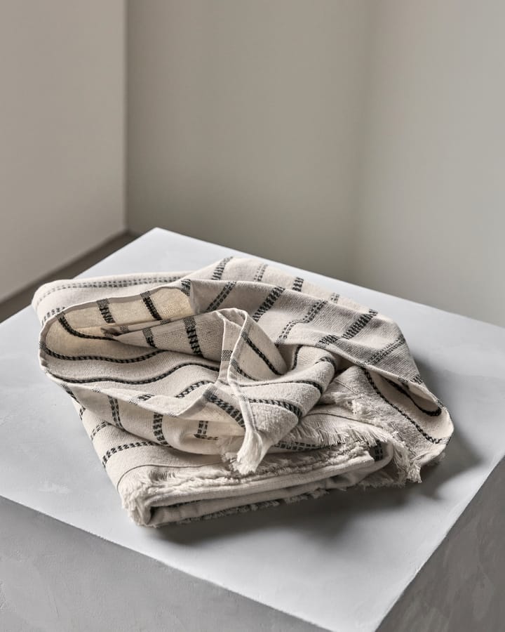 True bath towel, Off-White-black, 70x140 cm Meraki