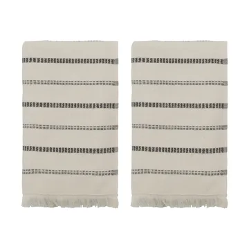 True towel 2-piece - Off-White-black, 50x100 cm - Meraki