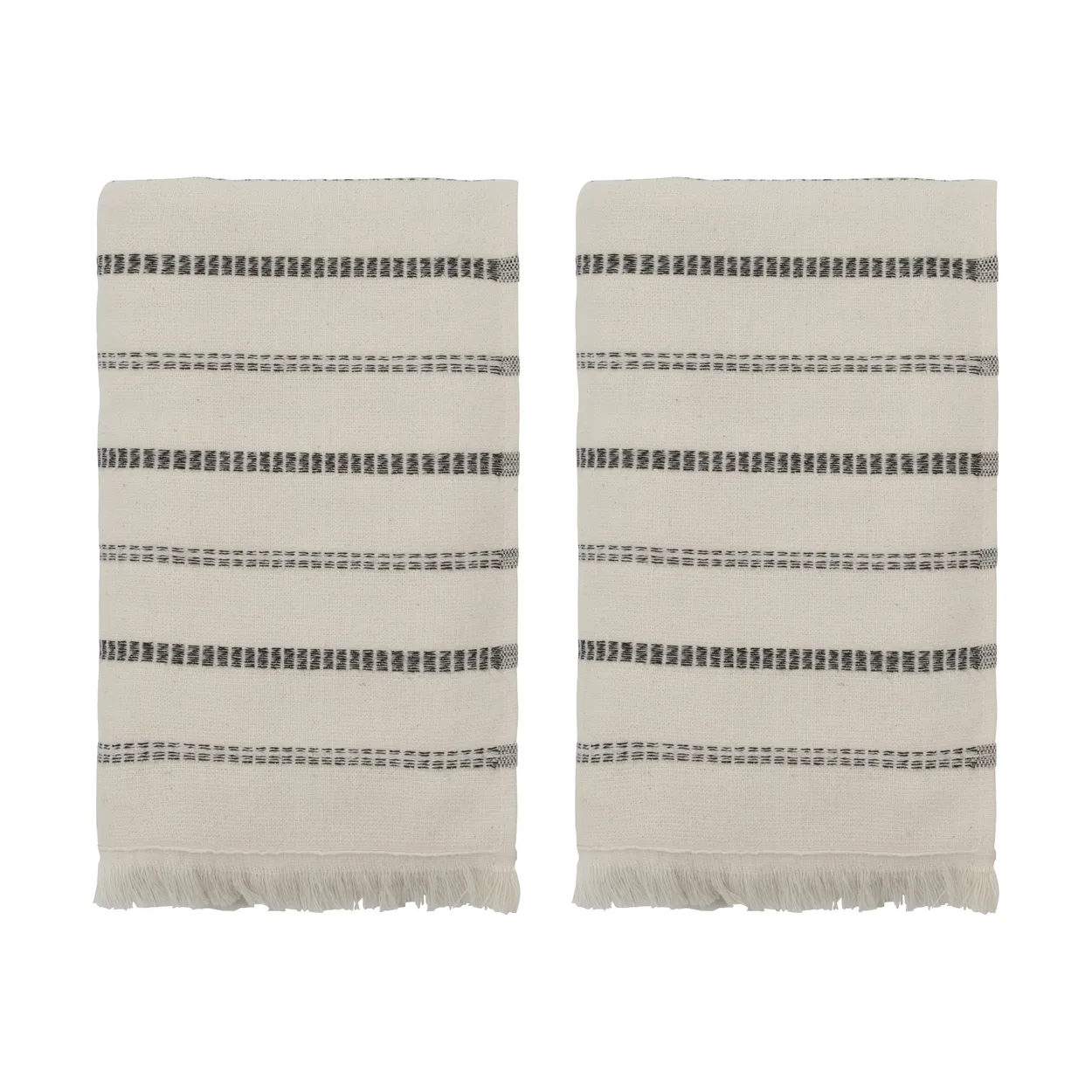 Meraki True towel 2-piece Off-White-black, 50x100 cm