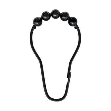 Aqua hooks for shower curtain 10-pack - Black - Mette Ditmer