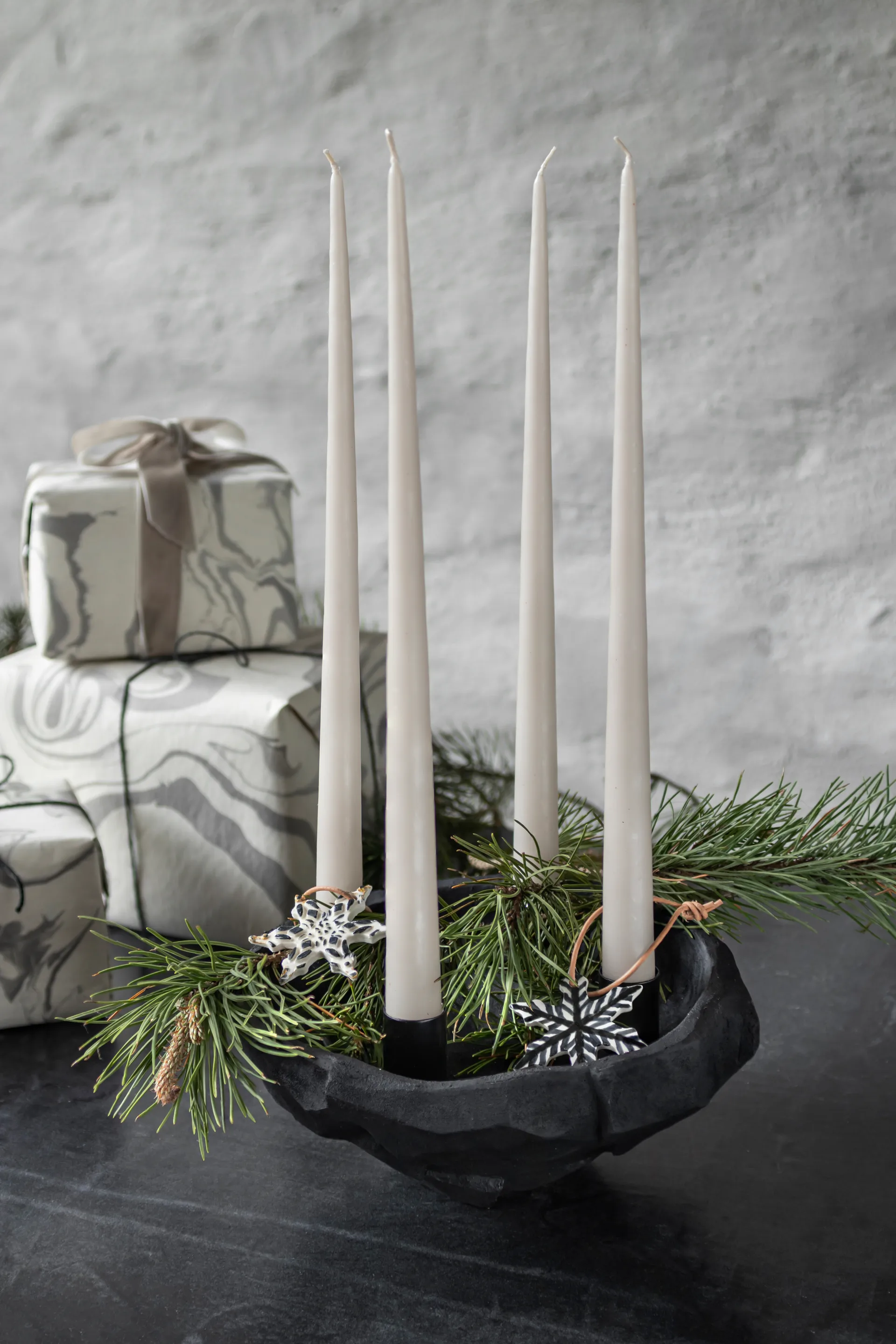 Art Piece candle holder 23 cm, Black Mette Ditmer