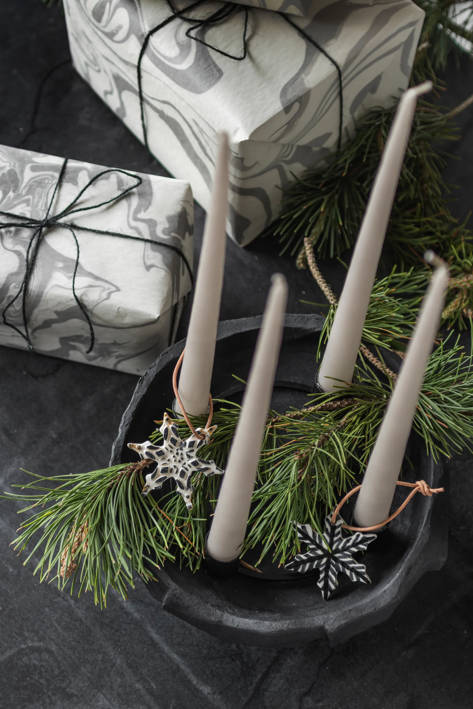 Art Piece candle holder 23 cm, Black Mette Ditmer