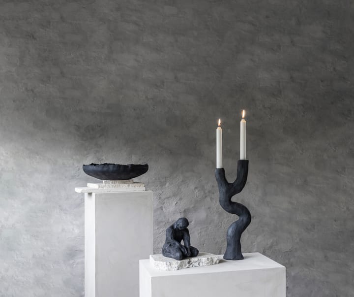 Art piece candle sticks 41 cm - Black - Mette Ditmer