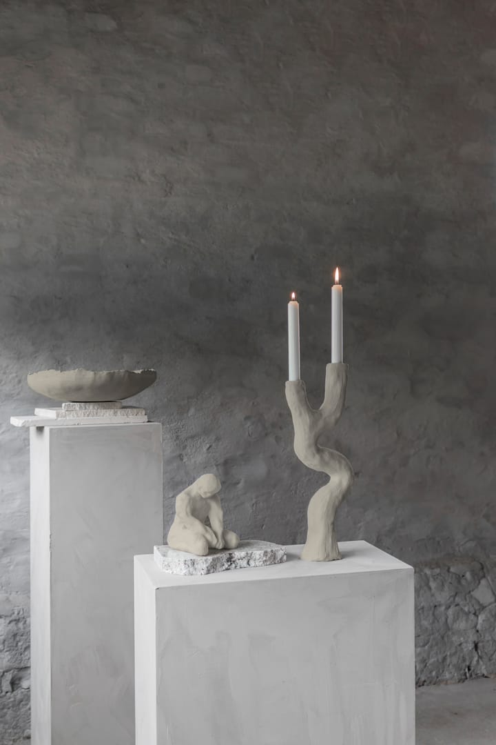 Art piece candle sticks 41 cm - Sand - Mette Ditmer
