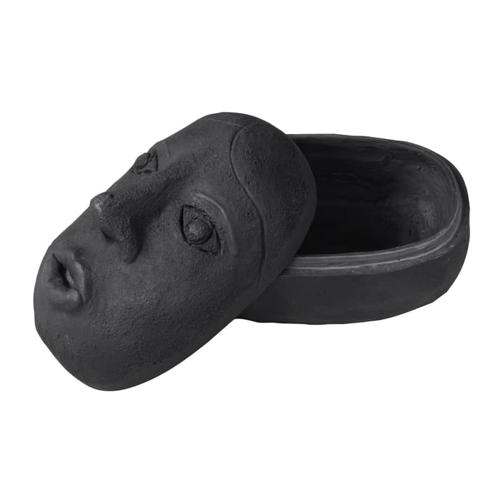 Art piece face jar 9x12 cm - Black - Mette Ditmer