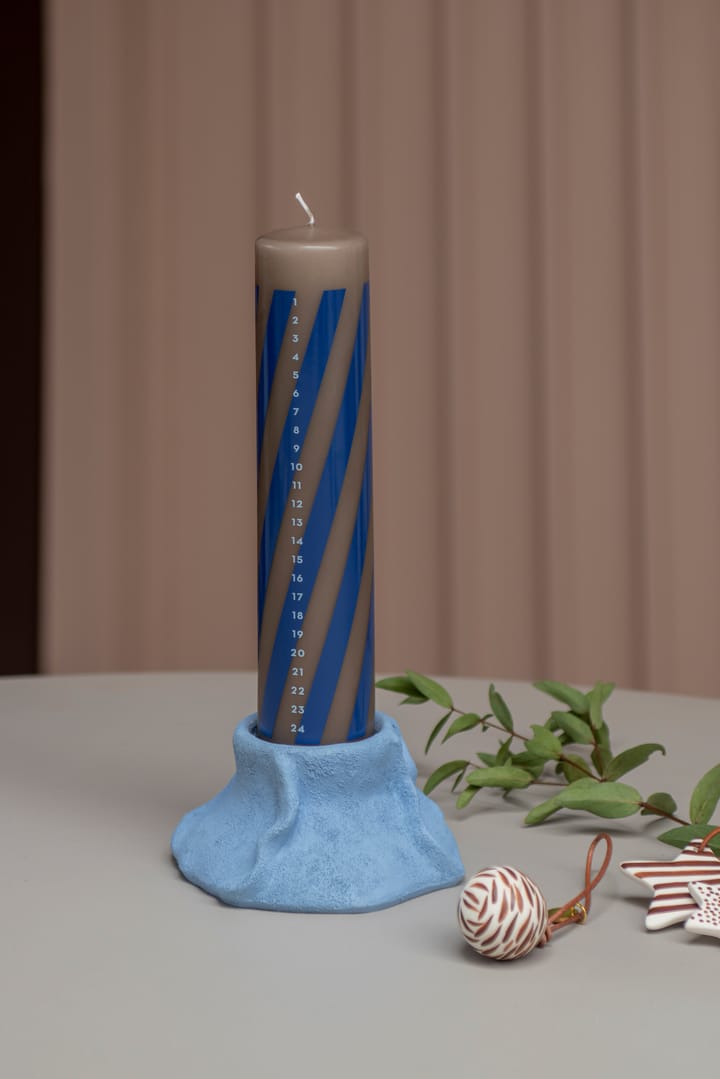 Art Piece lava candle holder Ø12.5 cm - Light blue - Mette Ditmer
