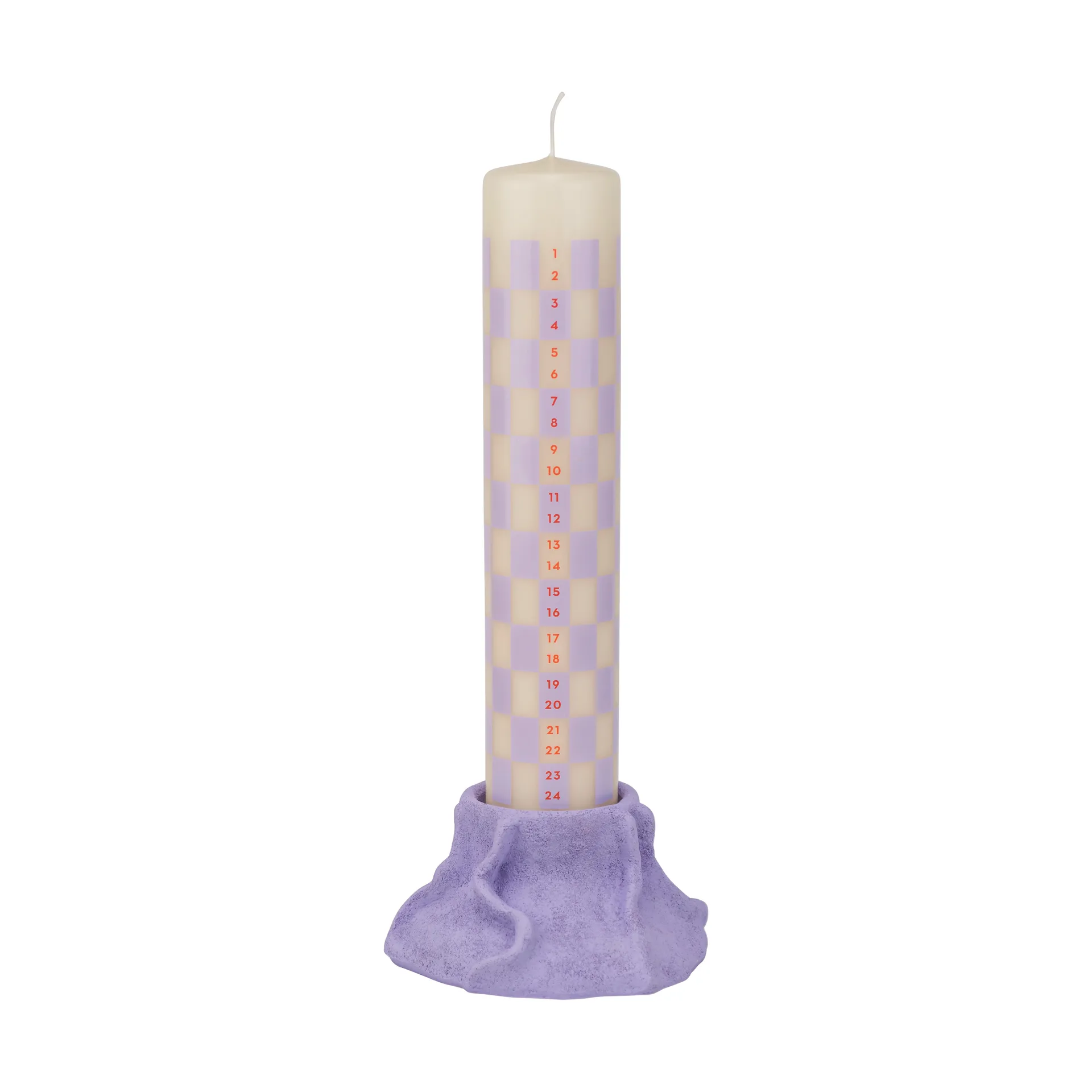 Art Piece lava candle holder Ø12.5 cm, Light lilac Mette Ditmer