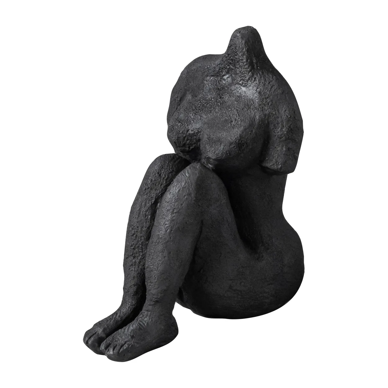 Mette Ditmer Art piece sitting woman 14 cm Black | Scandinavian Design | Porcelain figurines & sculptures | Black