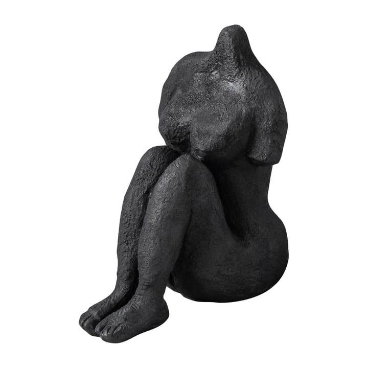 Art piece sitting woman 14 cm - Black - Mette Ditmer