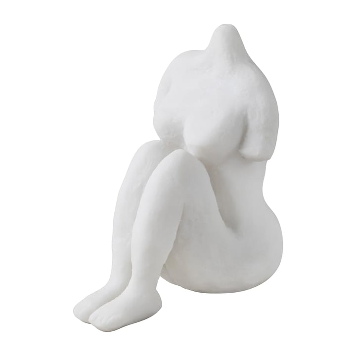 Art piece sitting woman 14 cm - Off-white - Mette Ditmer