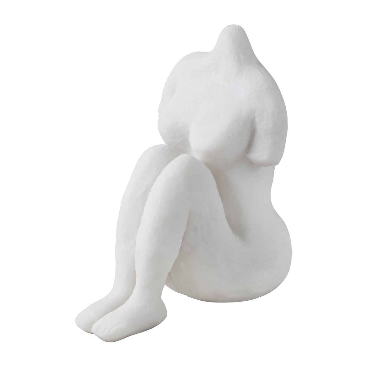 Mette Ditmer Art piece sitting woman 14 cm Off-white