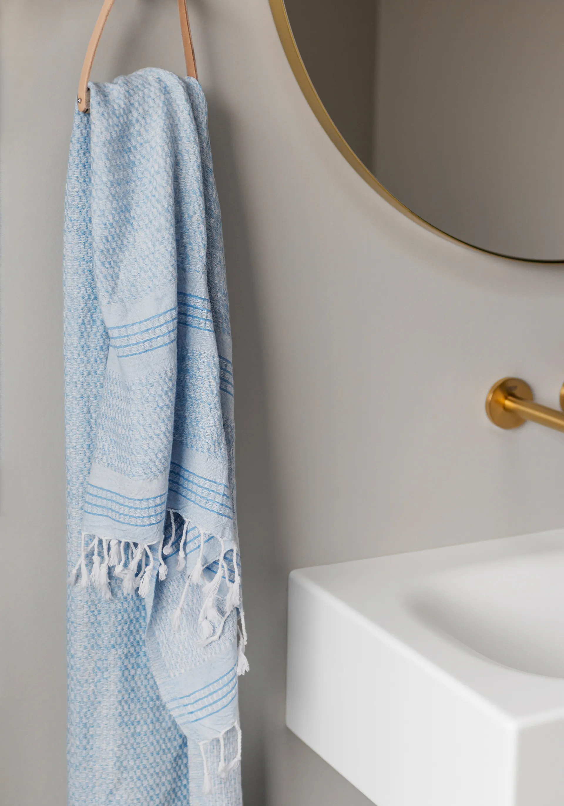 Bodrum bath towel, Light blue Mette Ditmer