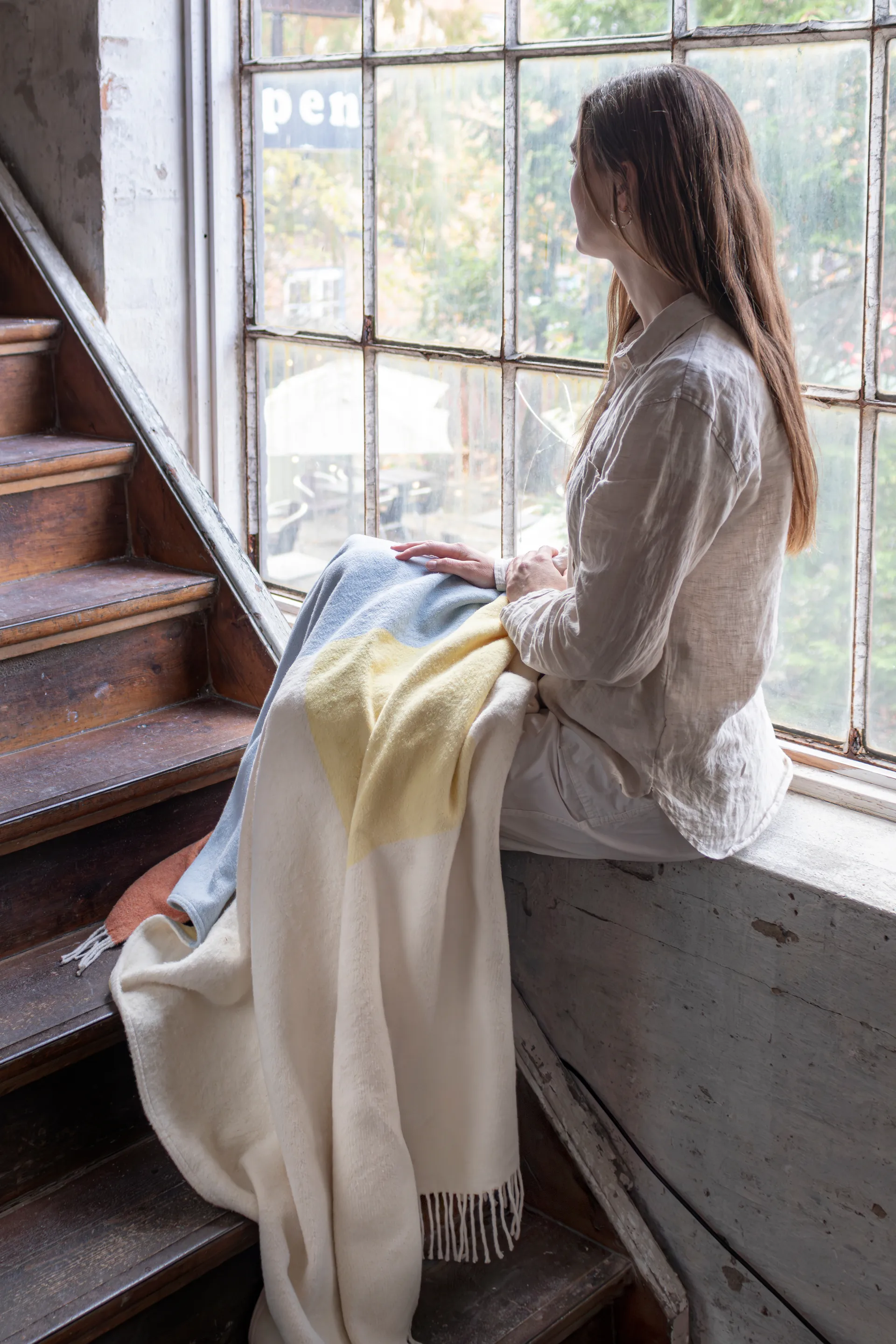 Brick throw 125x190 cm, Light yellow Mette Ditmer