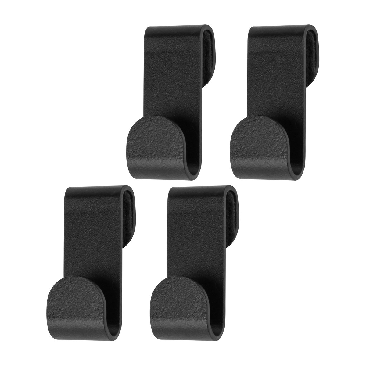 Mette Ditmer Carry hooks 4-pack Black | Scandinavian Design | Clothes hooks & hangers | Black