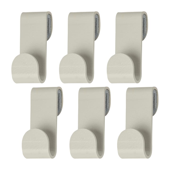 Carry hooks 6 pack, Sand grey Mette Ditmer