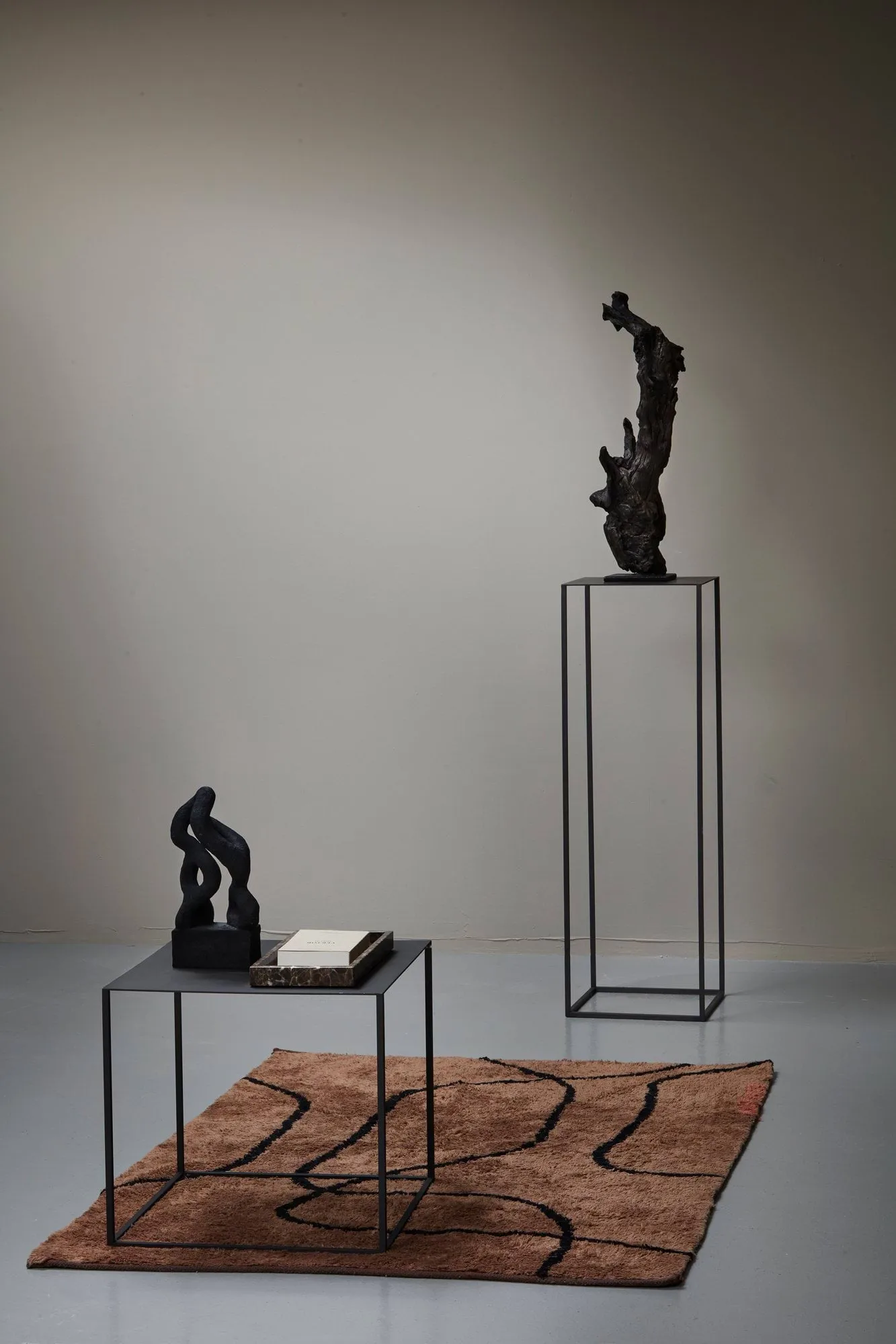 Cubic pedestal, Black, 29x29x90 cm Mette Ditmer