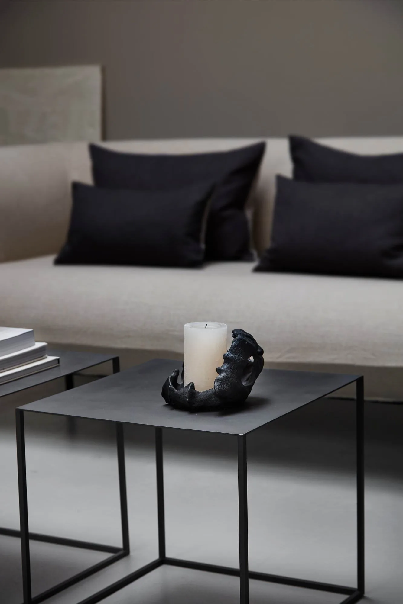 Cubic side table, Black, 43x43x40 cm Mette Ditmer