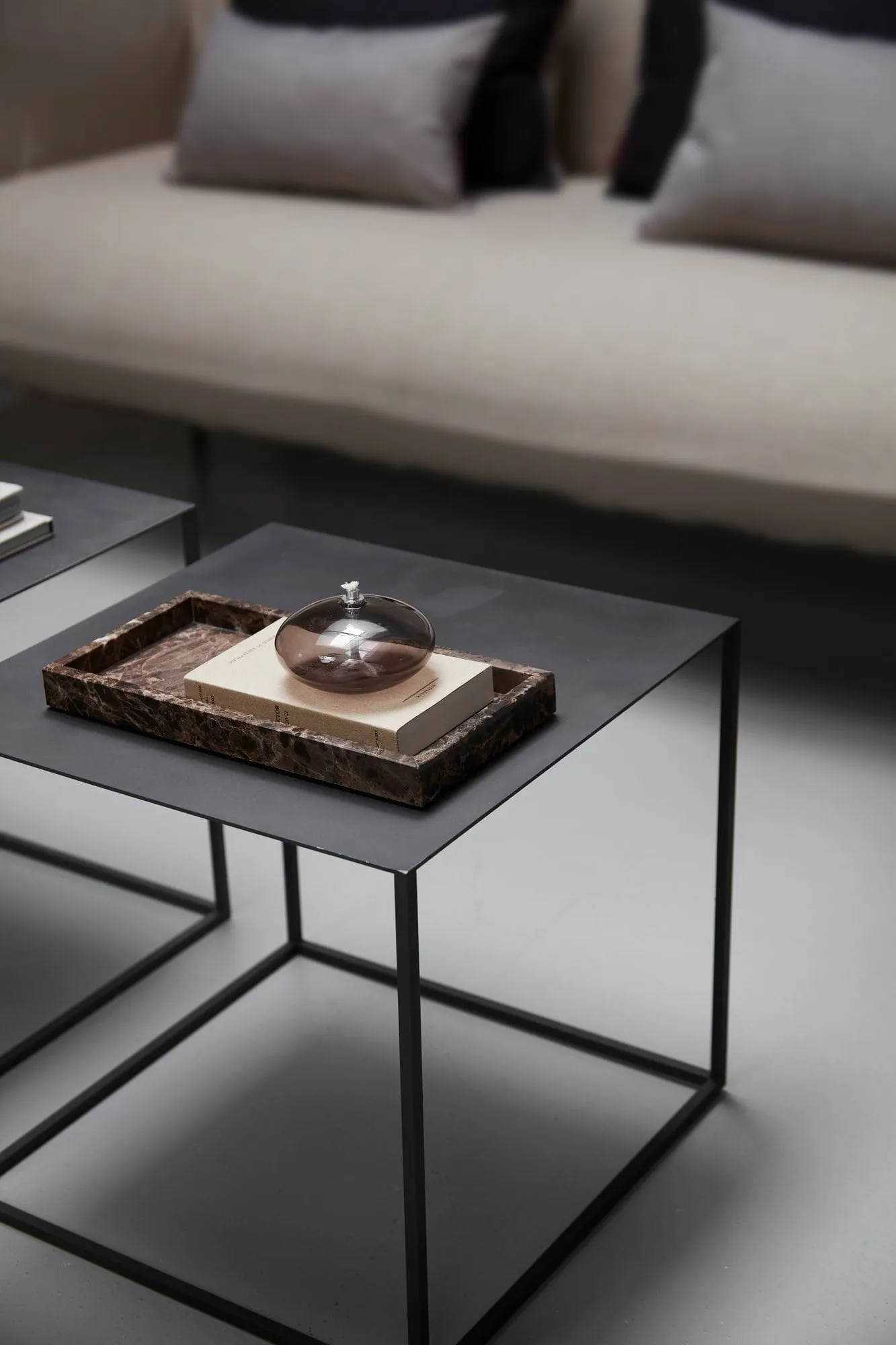 Cubic side table, Black, 43x43x40 cm Mette Ditmer