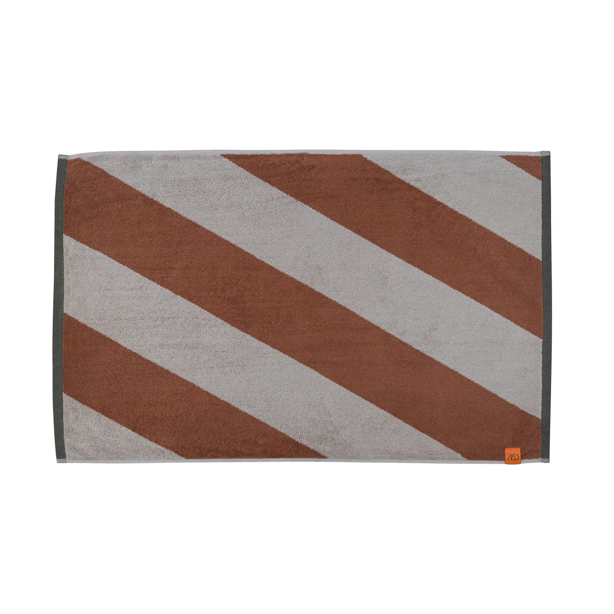 Mette Ditmer Diagonal bath mat 50x80 cm Brick | Scandinavian Design | Bath mats | Brown